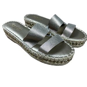 MARC NEW YORK ANDREW MARC: NWOT Maggie Faux Leather Jute Sole Sandals Size 8 1/2